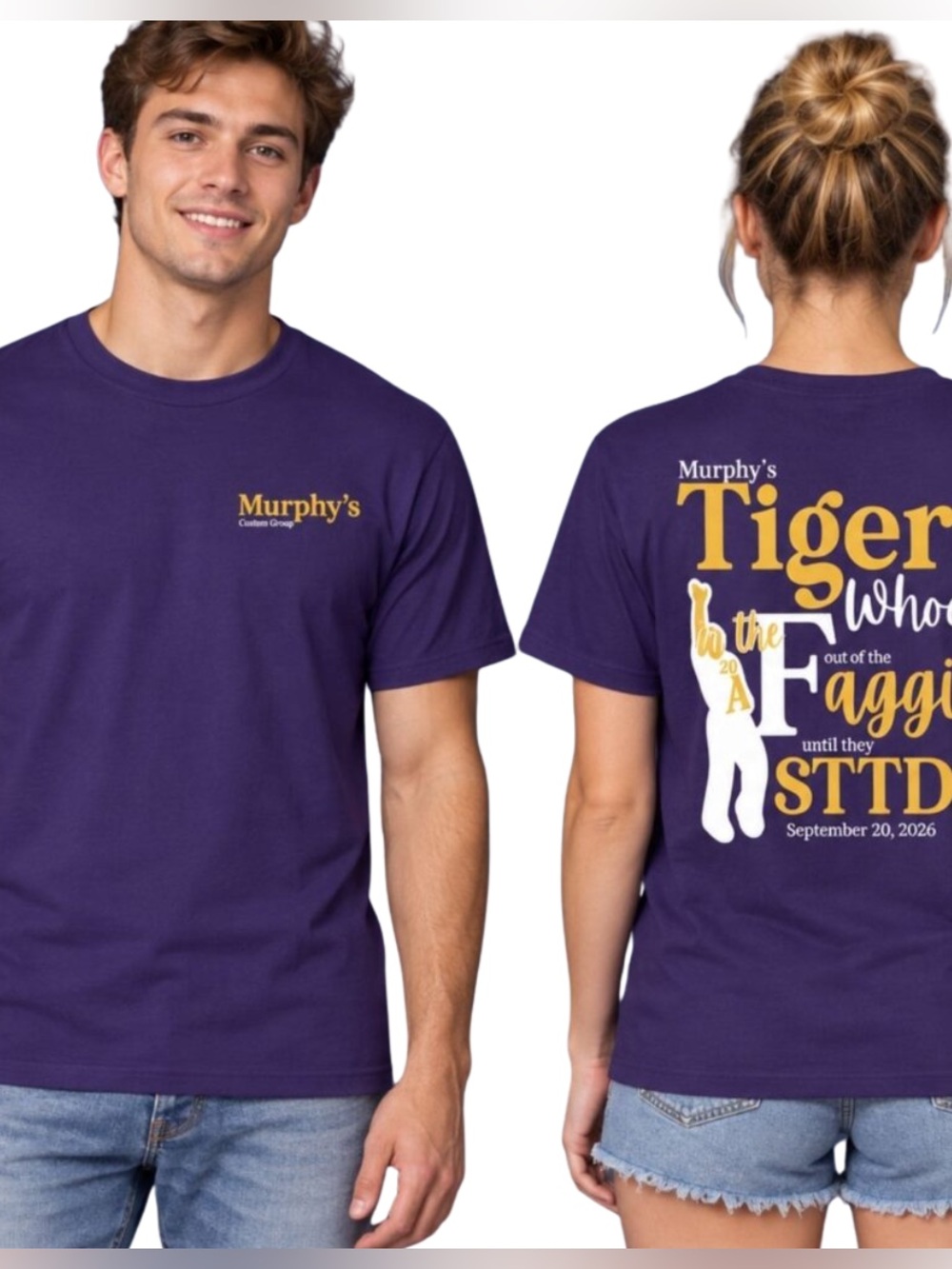 Gildan Purple Short Sleeve Tee, Murphy Bar Lsu Tiger September 20 2026 Shirt
